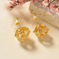Gold Plated Bohemia Bride Earrings Luxury Dubai Jewelry for Women Wedding Valentine Anniversary Birthday Christmas Gift