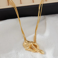 Molten Gold Pendant Necklace
