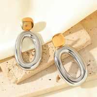 EILIECK  316L Stainless Steel Exaggerated Geometric Earrings Trendy Gold Color Dangle Earrings Charm Trendy Jewelry Women Gift