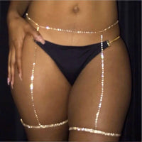 Rhinestone Thigh Harness
