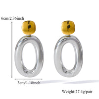 EILIECK  316L Stainless Steel Exaggerated Geometric Earrings Trendy Gold Color Dangle Earrings Charm Trendy Jewelry Women Gift