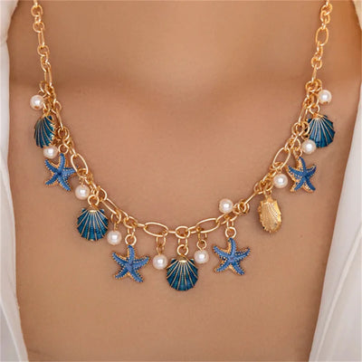 Starfish Sunflower Necklace
