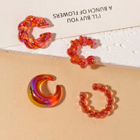 Piercing Clip on Earrings Transparent