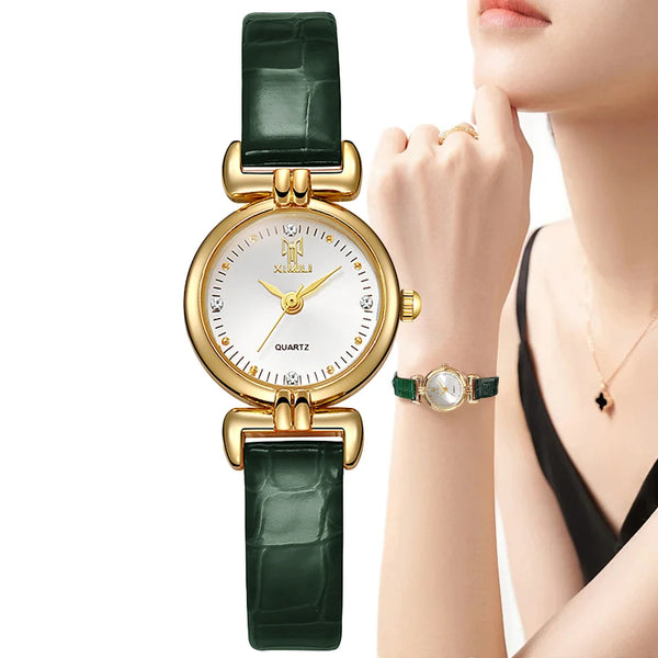 Diamonds Business Quartz Watch Green