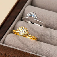 Sun & Moon Ring Set