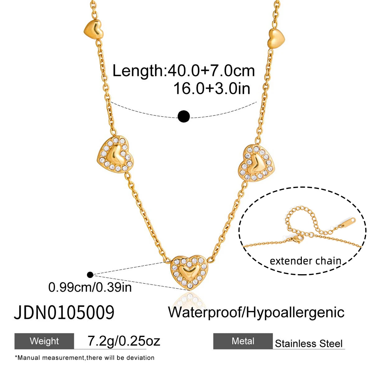 18K Gold-Plated Heart Necklace