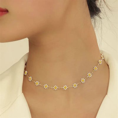 Gold Sunflower Necklace