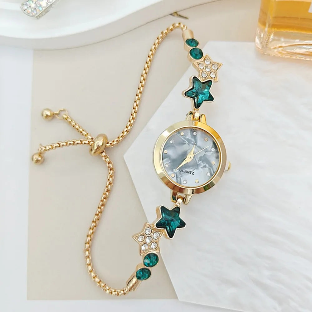 Adjustable Bracelet Watch Rhinestone