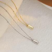 New Simple Small Golden Nugget Metal Texture Pendant Necklace for Women Fashionable Daily Accessory Party Jewelry Birthday Gifts