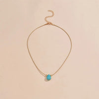 2025 Tribal Unisex Necklace Waterproof Waxed Cord Bohemian Teardrop Turquoise Pendant Adjustable  Festival Beach Jewelry