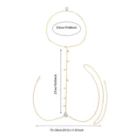 Sexy and fashionable water droplet pendant back chain nightclub party charm women's body chain
