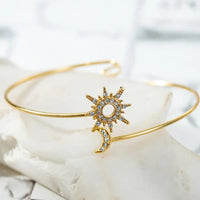 Star Moon Rhinestone Arm Cuff