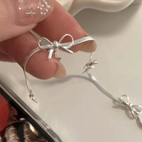 Silver Coclor Bow Necklace Bracelet