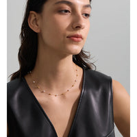Faux Pearl Station Necklace