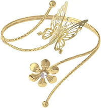 Cuff Bangle Coil Bracelet Butterfly