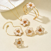 Jewelry Set Floral Necklace Earrings