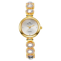 Green Gemstone Bracelet Watch Gift