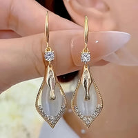 Cat's Eye Stone Pendant Earrings