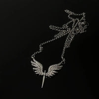 New Creativity Angel Wings Unique Design Pendant Necklace Classic Accessories All-match Personality Clavicle Chain Charm Jewerly