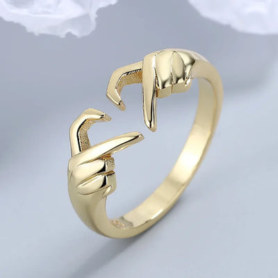 Silver Heart Hug Ring