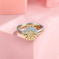Sun & Moon Ring Set