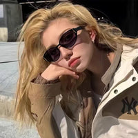 Hiking 2pcs New Cat Eye Versatile Anti Light Glasses Women 2026 Popular Decoration Eyewear Ladies Trendy Small Frame Eyeglasses