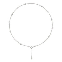 Faux Pearl Tassel Necklace