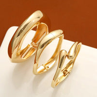 Minimalist Chunky Bracelets Design Bangles Set