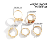 Baroque Pearl Combination Ring Six