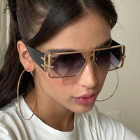Steampunk Rectangle Sunglasses Luxury
