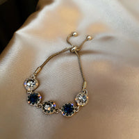 Luxury Blue Zircon 18k Zircon Bracelet Wedding