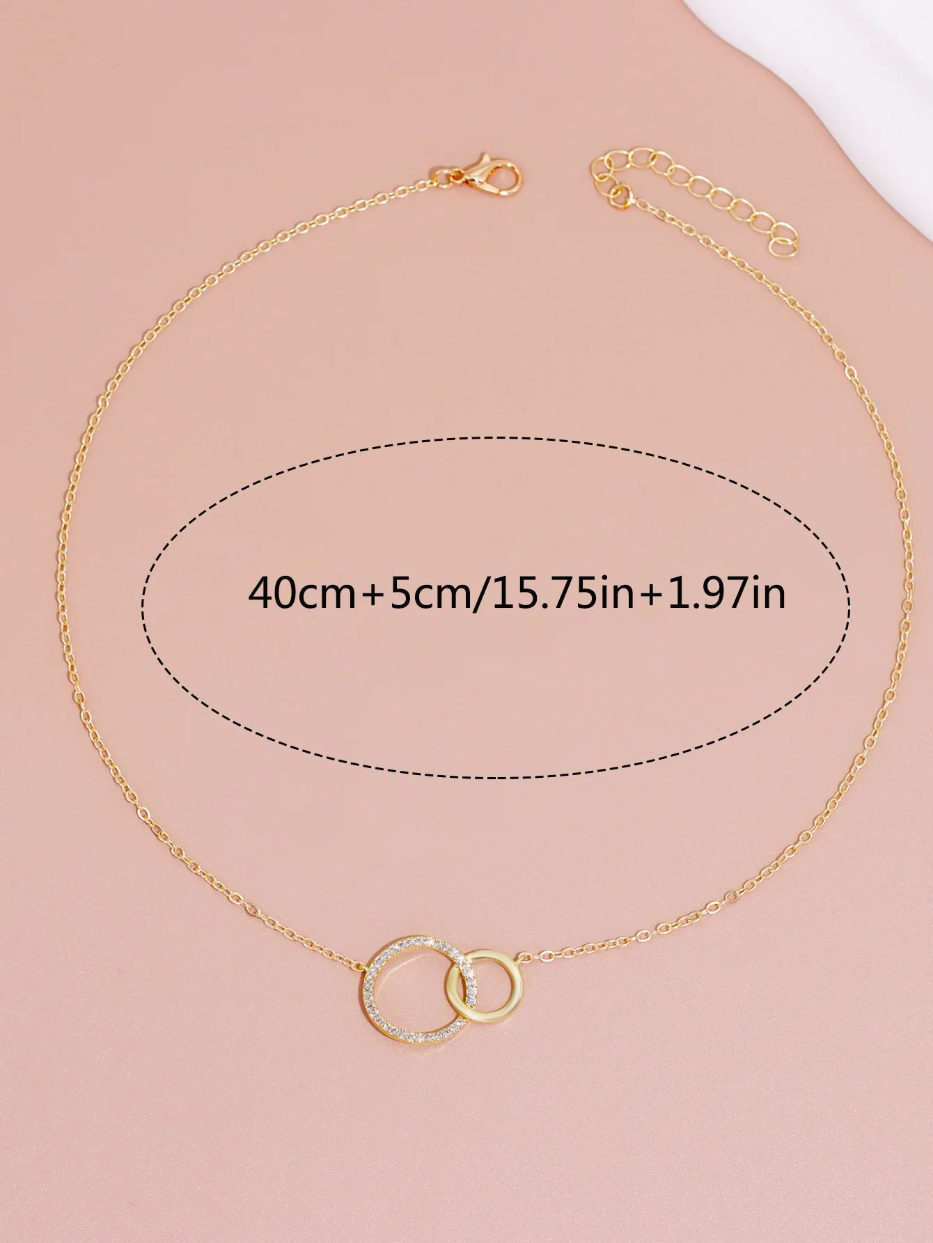 Double Circle Pendant Necklace