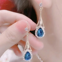 Luxury Shiny Crystal Pendant Earrings