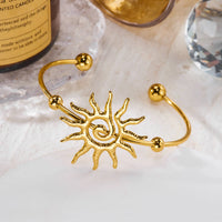 Gold Sun Cuff Bracelet