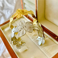 Geometric Floral Bracelet Wide