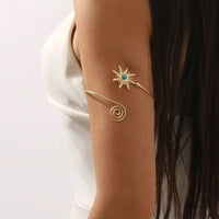 Alloy Sun Turquoise Cuff Bangle Twist Line
