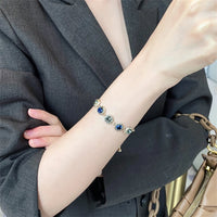 Luxury Blue Zircon 18k Zircon Bracelet Wedding