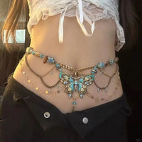 Butterfly Pearl Tassel Waist Chain