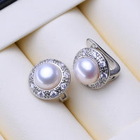 FENASY Natural Freshwater Pearl Earrings For Women Fashion Jewelry Korean Style Classic 925 Sterling Silver Stud Earrings