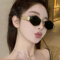 Fashion Hexagon Sunglasses Women Luxury Brand Design Unique Polygon Sun Glasses Men Vintage Small Frame Eyewear Shades